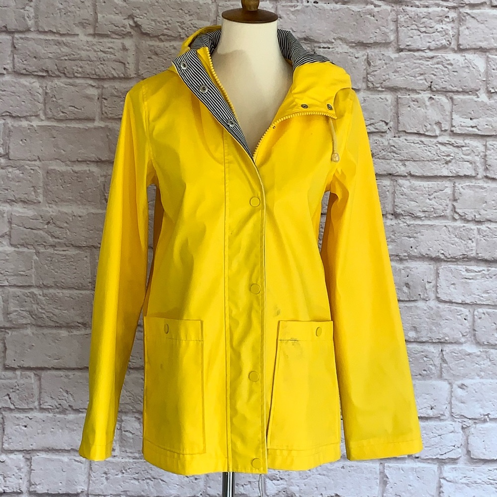 Topshop yellow rain slicker size 4